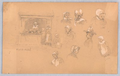 Náčrtky měšťanů v Mont St. Michel a Vitré od Francis Augustus Lathrop
