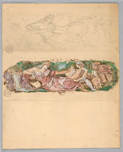 Studie pro nástěnný panel od Francis Augustus Lathrop
