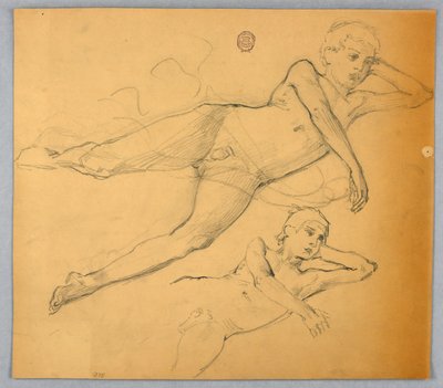 Studie nahé postavy od Francis Augustus Lathrop