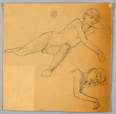 Studie nahé postavy od Francis Augustus Lathrop