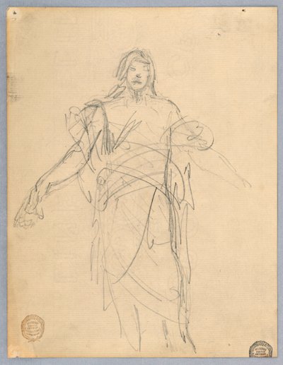 Study for Christ, Chancell of St. Bartholomew, New York od Francis Augustus Lathrop