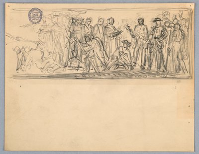 Studie pro nástěnnou malbu nebo panel od Francis Augustus Lathrop