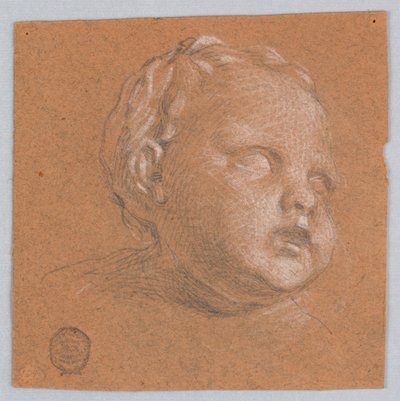 Studie dětské hlavy od Francis Augustus Lathrop