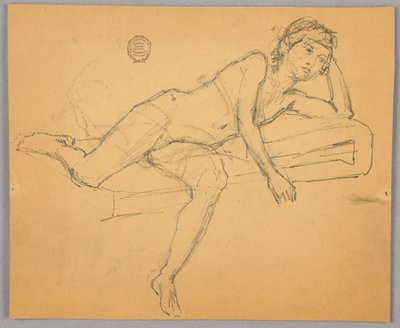 Studie nahé postavy od Francis Augustus Lathrop