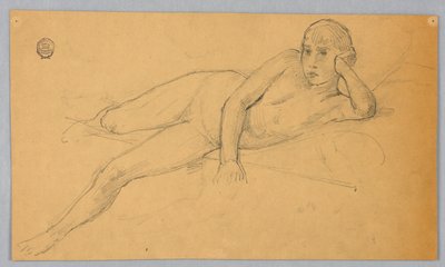 Studie nahé postavy od Francis Augustus Lathrop