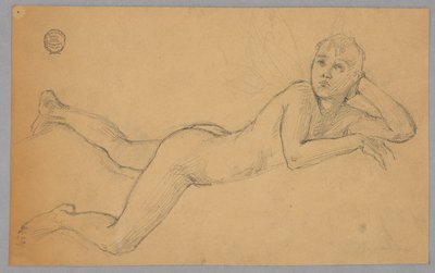 Studie nahé postavy od Francis Augustus Lathrop