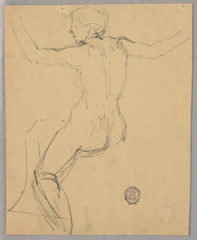 Studie nahé postavy od Francis Augustus Lathrop