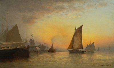 New York Harbor, NY, 1880 od Francis Augustus Silva