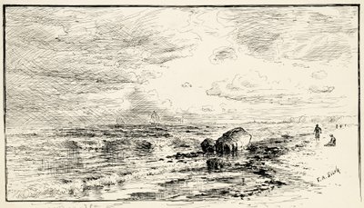 Pláž poblíž Point Judith, Rhode Island od Francis Augustus Silva