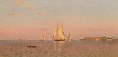 Pohled na bostonský přístav u ostrova Castle Island od Francis Augustus Silva