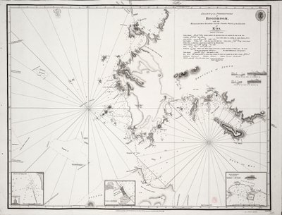 Mapa výběžku Boodroom s Karabaghla ostrovy a severním výběžkem ostrova Kos ... Francis Beaufort F.R.S. ... 1811 od Francis Beaufort