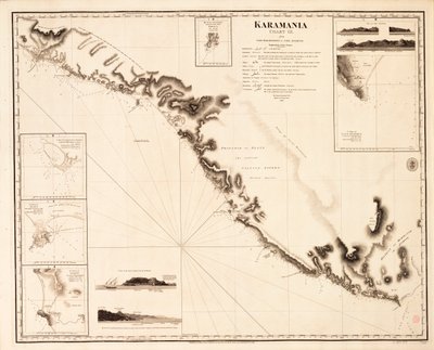 Karamania Mapa III od mysu Karaboornoo po mys Anamour od Francis Beaufort