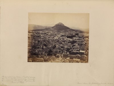 Athény - moderní město z Akropole od Francis Bedford