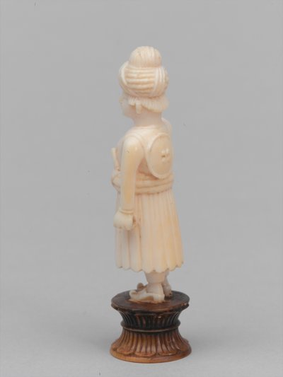 Černý pěšec, šachová figurka, Indie, cca 1820 od Francis Bedford
