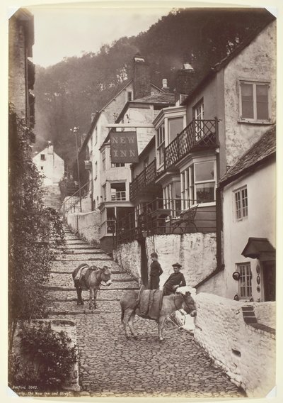 Clovelly, The New Inn and Street, 186094. od Francis Bedford
