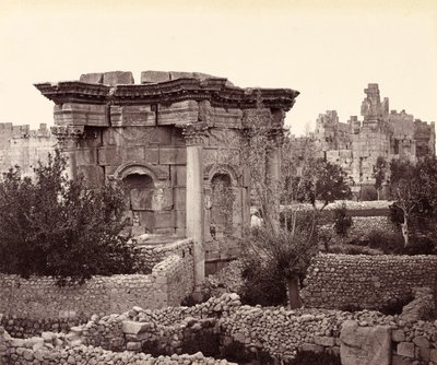 Kruhový chrám (Venušin chrám), Baalbek od Francis Bedford