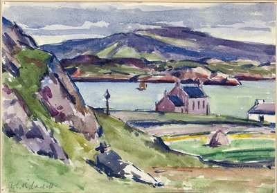 Postava a Kirk, Iona (tužka a w/c na papíře) od Francis Campbell Boileau Cadell