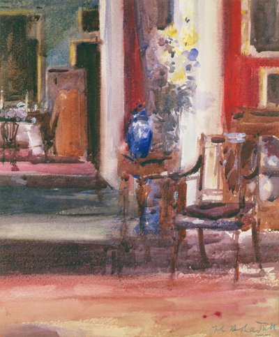 Interiér Artists House, Ainslie Place, Edinburgh (wc na papíře) od Francis Campbell Boileau Cadell