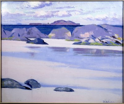 Odliv, Iona, při pohledu na Holanďanovu čepici, Lunga (olej na plátně) od Francis Campbell Boileau Cadell