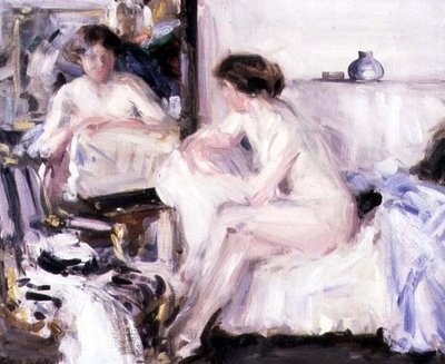Akt sedící na pohovce (olej na plátně) od Francis Campbell Boileau Cadell