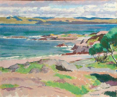 Ross of Mull z Traigh Mhor, Iona (olej na palubě) od Francis Campbell Boileau Cadell