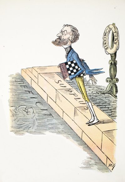 Velké F, ilustrace z The Struwwelpeter Alphabet, verš od Harolda Begbieho (1871–1929) od Francis Carruthers Gould