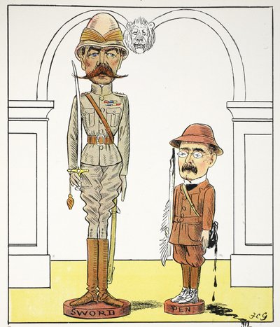 K, k, ilustrace z The Struwwelpeter Alphabet, verš od Harolda Begbieho (1871-1929) od Francis Carruthers Gould