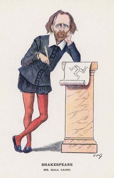 Shakespeare, pan Hall Caine (barevné lito) od Francis Carruthers Gould