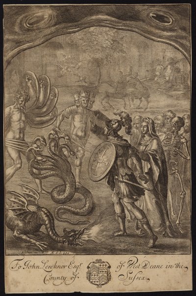 Aeneas, Sybil, Kentauři, Geryon, Briareus, Hydra, Chimaera od Francis Cleyn