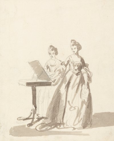 Studie k portrétu princezny Louisy a královny Caroline Matildy z Dánska od Francis Cotes