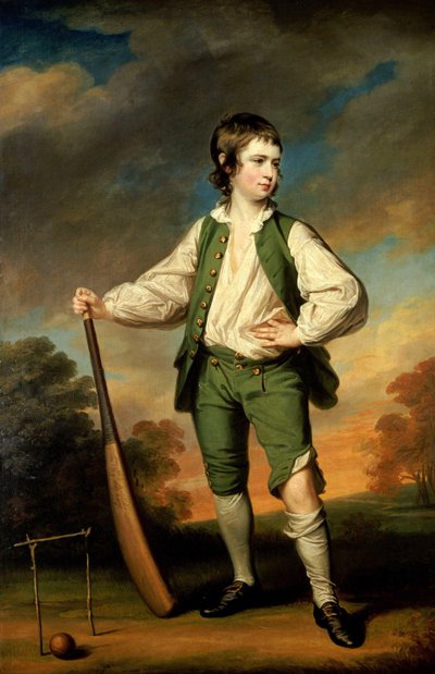 Mladý hráč kriketu - Portrét Lewise Cage, 1768 od Francis Cotes