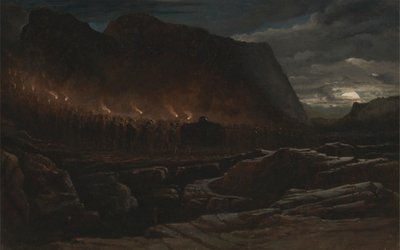 Pohřeb náčelníka hory od Francis Danby