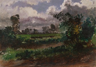 Pohled přes zahradu umělce z jeho domu v Exmouth, Devonshire od Francis Danby