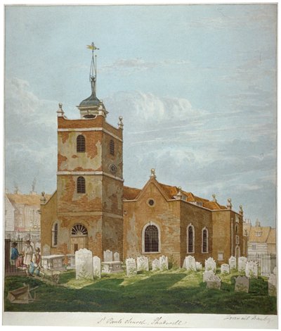 Kostel svatého Pavla, Shadwell, Londýn, c1810 od Francis Danby