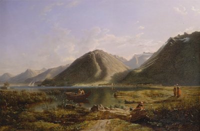 Konec Ženevského jezera od Francis Danby