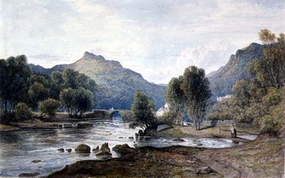 PD.9-1997 A View in Wales, c.1826 (akvarel na papíře) od Francis Danby