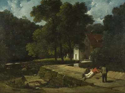 The Snuff Mill, Stapleton, cca 1822 (olej na palubě) od Francis Danby