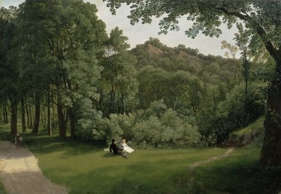 Pohled na Blaise Castle Woods (olej na panelu) od Francis Danby