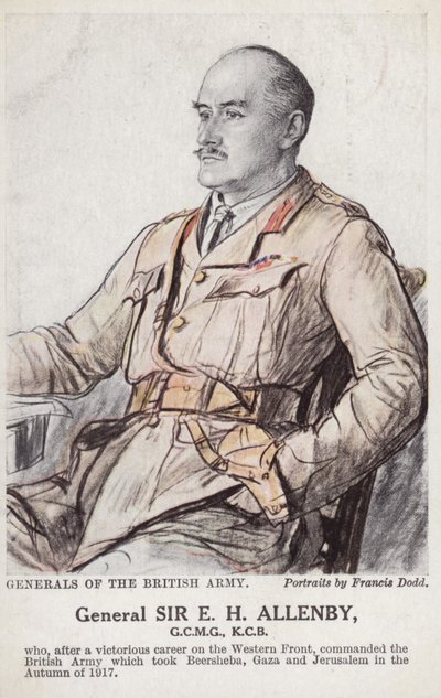 Generál Sir E. H. Allenby (barevná litografie) od Francis Dodd