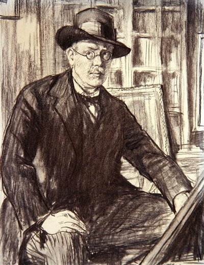 Autoportrét (uhl na papíře) od Francis Dodd