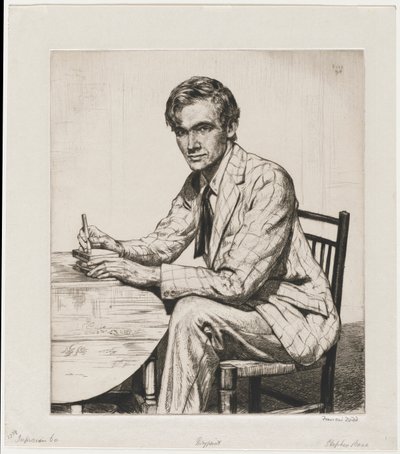 Stephen Bone řezání dřevěného bloku od Francis Dodd