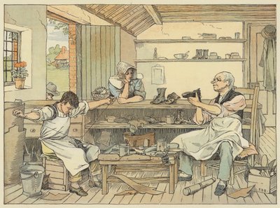 Cobbler (barevná litografie) od Francis Donkin Bedford