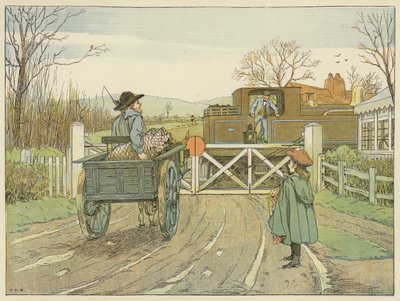 Řidič motoru (barevná litografie) od Francis Donkin Bedford