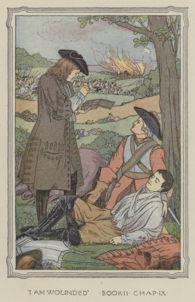 Ilustrace k knize The History of Henry Esmond (barevná litografie) od Francis Donkin Bedford