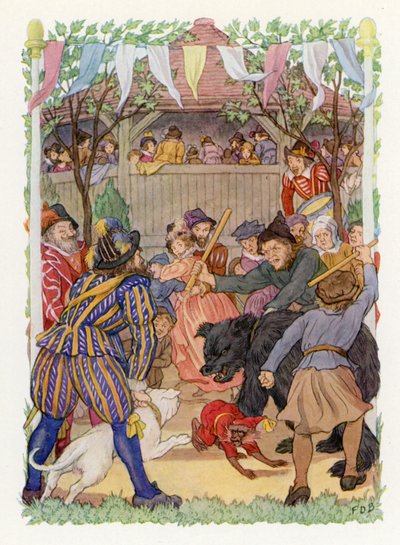 Merrie England: (barevná litografie) od Francis Donkin Bedford