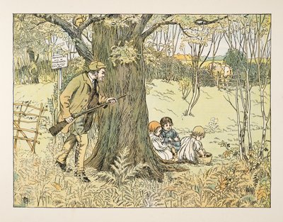 Hajný, z knihy Čtyři a dvacet dělníků, pub. 1900 (barevná litografie) od Francis Donkin Bedford