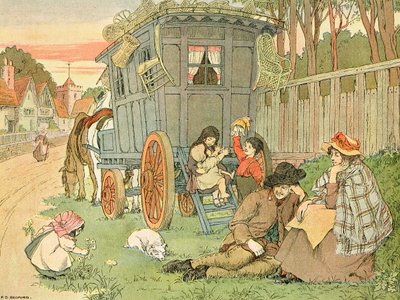 Cikánský karavan z knihy "Kniha obchodů od Francis Donkin Bedford