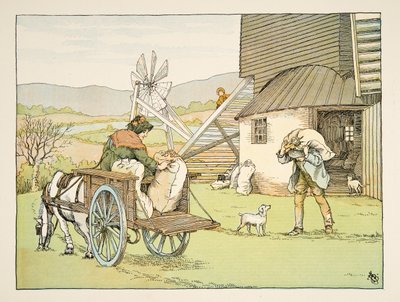 Mlynář, z knihy Čtyři a dvacet dělníků, vyd. 1900 (barevná litografie) od Francis Donkin Bedford