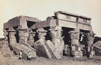 "Egypt a Palestina": ruiny chrámu Sobek a Haroeri z Kom Ombo, Horní Egypt od Francis Frith