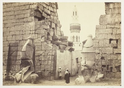 Vchod do Velkého chrámu, Luxor, 1857. od Francis Frith